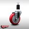 Service Caster 4'' SS Red Poly Wheel Swivel 1-1/2'' Expanding Stem Caster SCC-SSEX20S414-PPUB-RED-112 - alternate 2